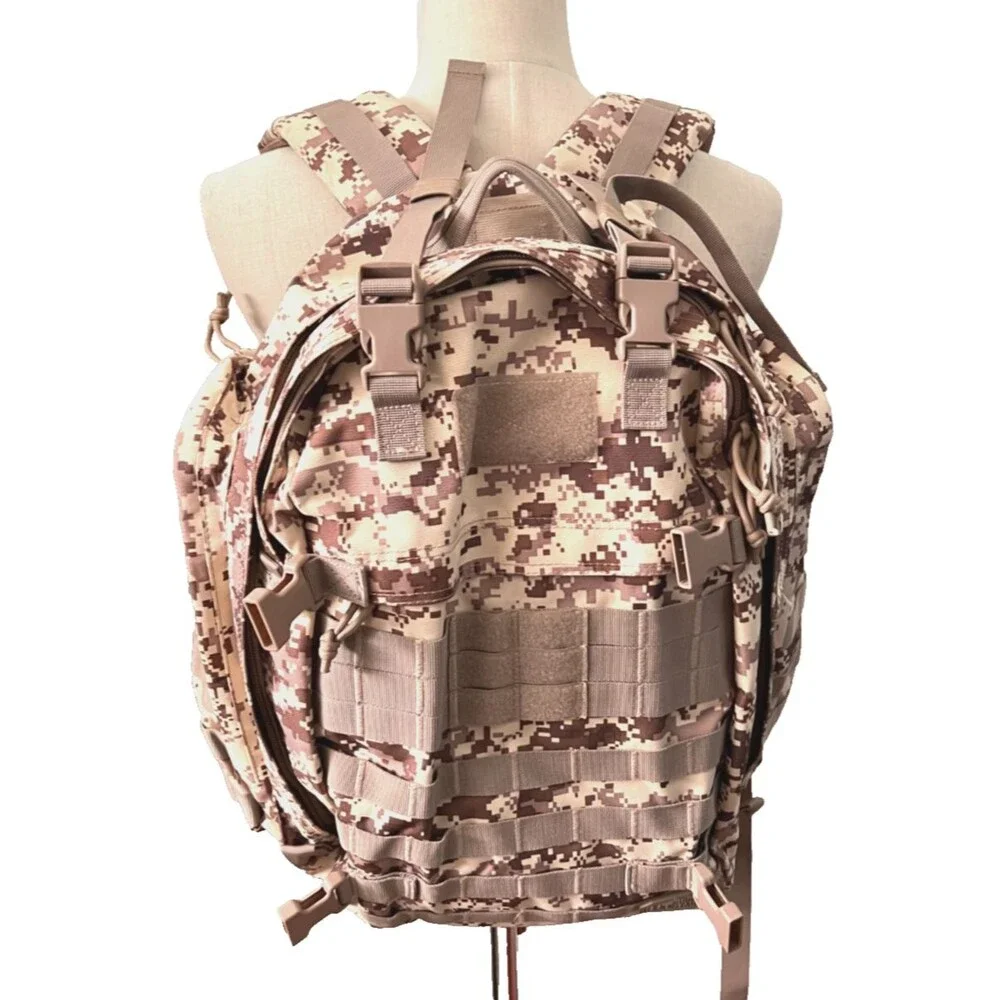 HIGHLAND TACTICAL Ballistic Backpack MOLLE Gear Bag Desert Digi Camo Military